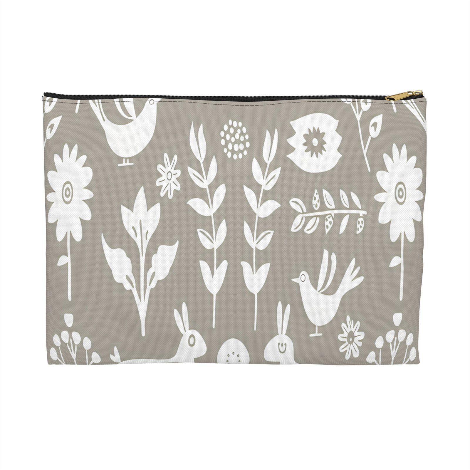 Whimsical Floral Accessory Pouch, Cute Makeup Bag, Nature-Inspired Travel Case, Gift for Her, Boho Storage