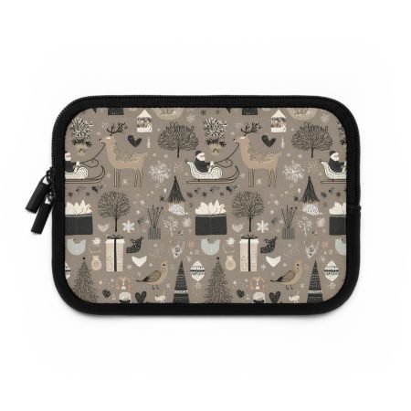 Cozy Woodland Laptop Sleeve, Holiday Gift for Him or Her, Cute Laptop Case, Winter Decor, Personalized Tech Accessory