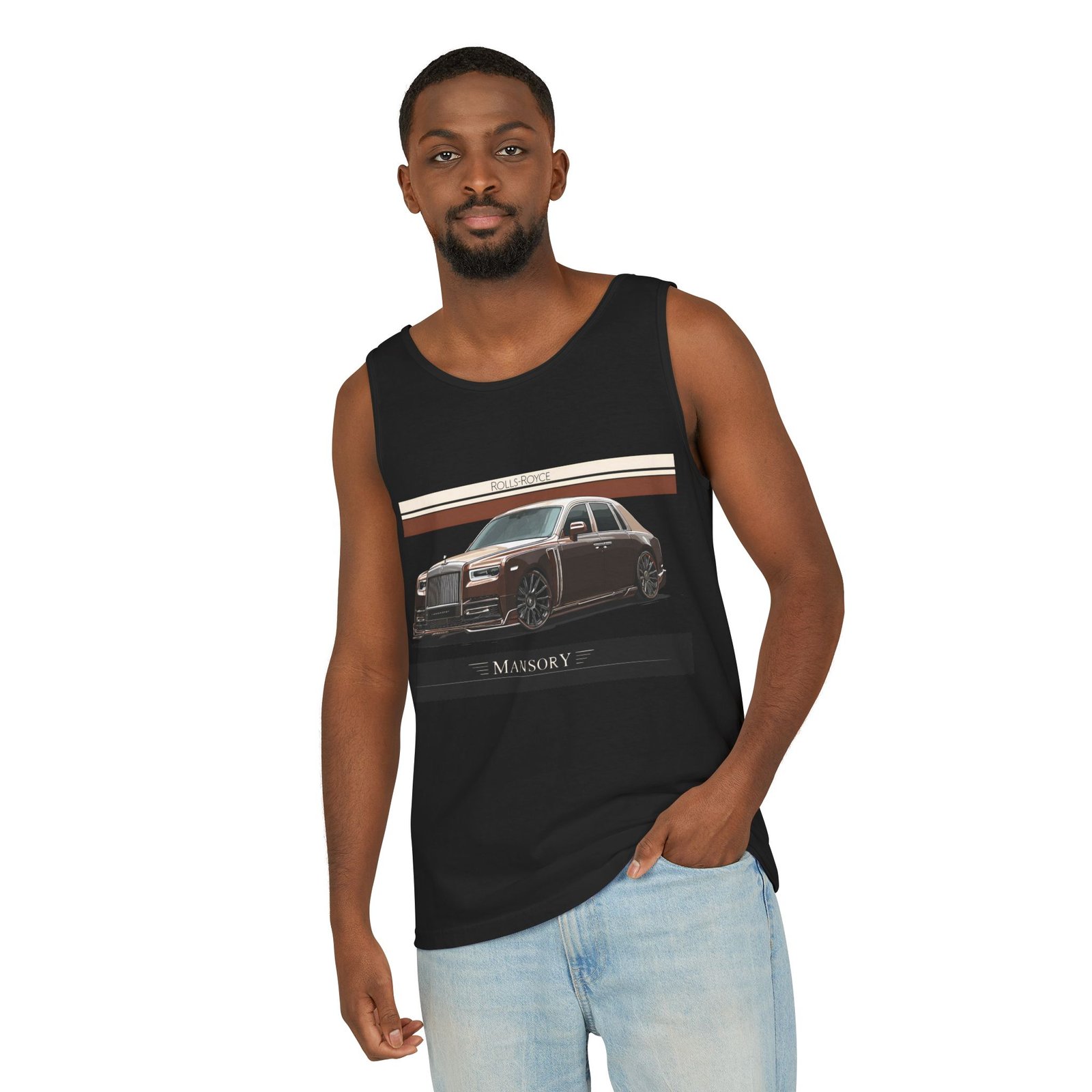 Luxury Car Graphic Unisex Tank Top, Casual Summer Wear, Perfect Gift for Car Enthusiasts, Birthday, Father's Day, Car Show Merchandise - Image 40
