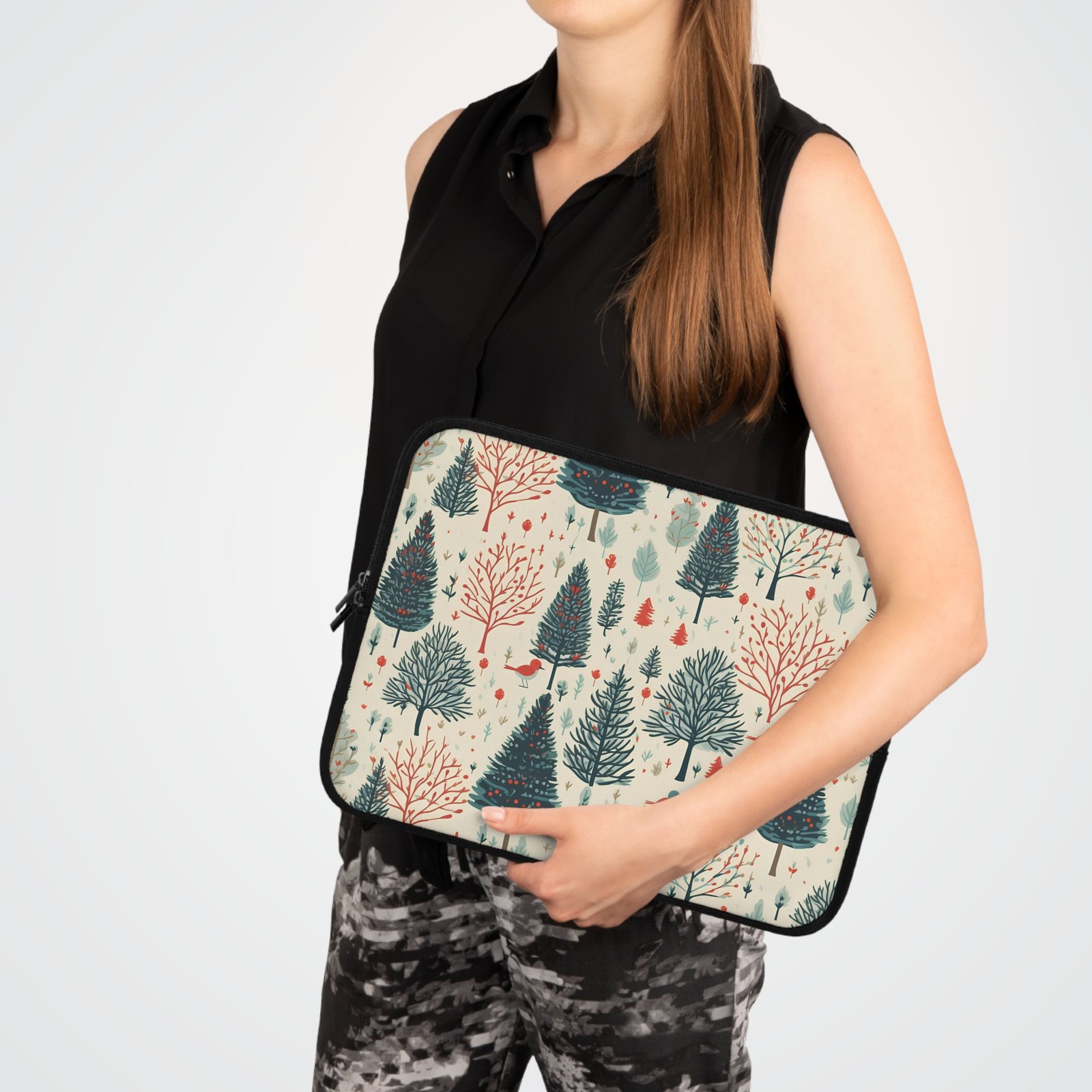 Forest-Themed Laptop Sleeve, Stylish Tech Case, Cute Laptop Cover, Gifts for Eco-Lovers, Holiday Present for Students - Image 24