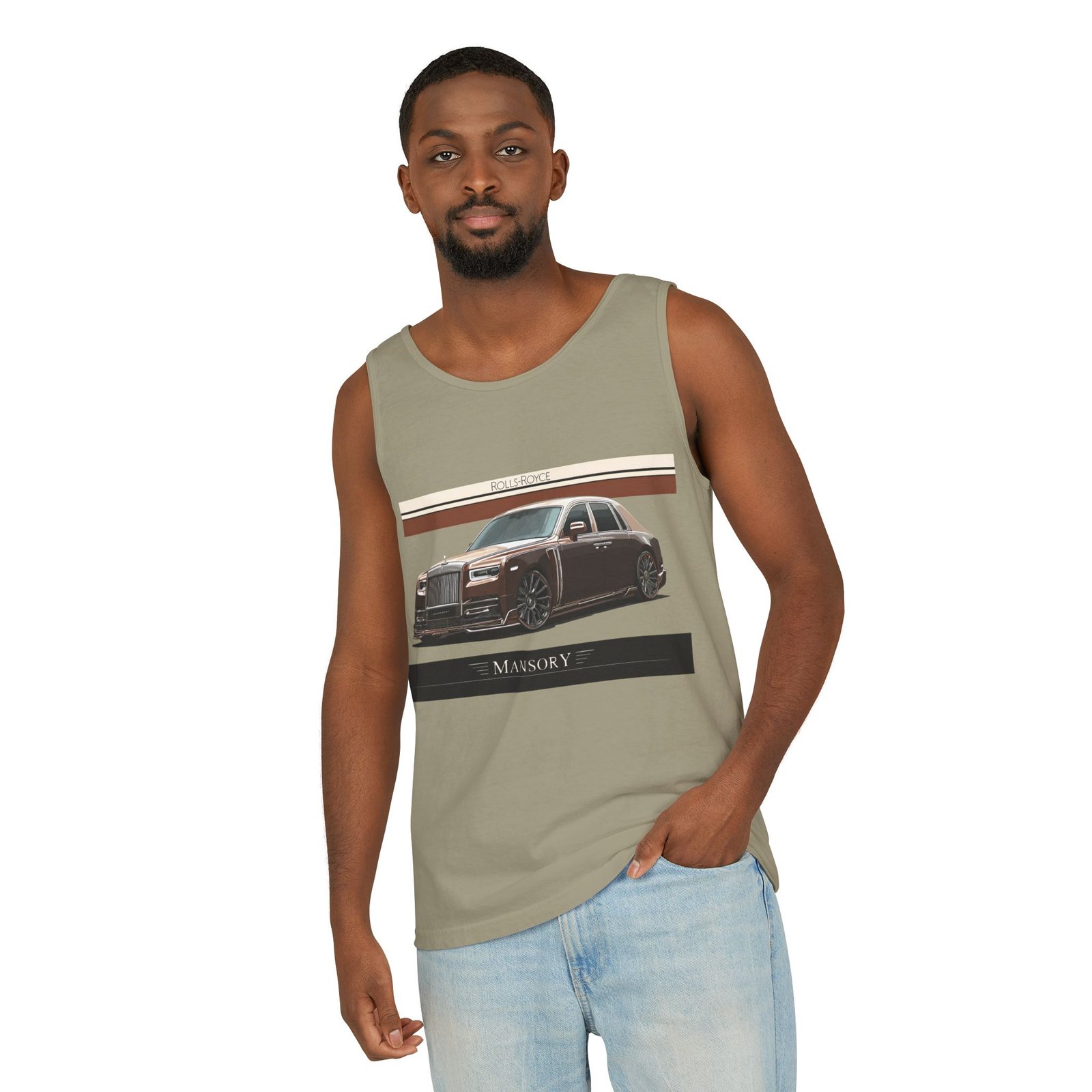 Luxury Car Graphic Unisex Tank Top, Casual Summer Wear, Perfect Gift for Car Enthusiasts, Birthday, Father's Day, Car Show Merchandise - Image 10