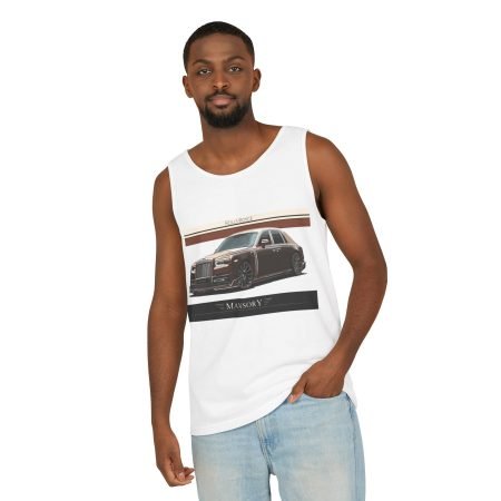 Luxury Car Graphic Unisex Tank Top, Casual Summer Wear, Perfect Gift for Car Enthusiasts, Birthday, Father's Day, Car Show Merchandise