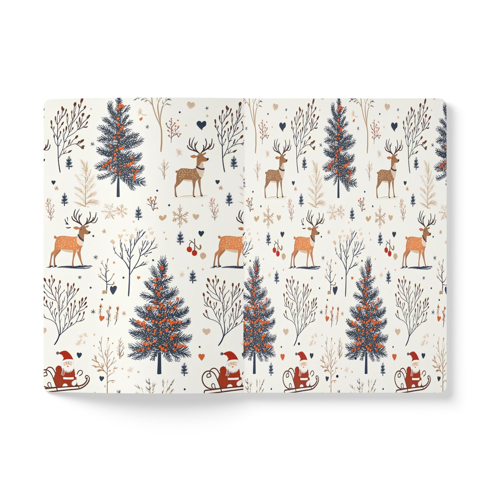 Festive Woodland Softcover Journal for Holiday Planning, Gift Idea for Journaling, Christmas Decor, Winter Magic, Nature Lover's Notebook - Image 15