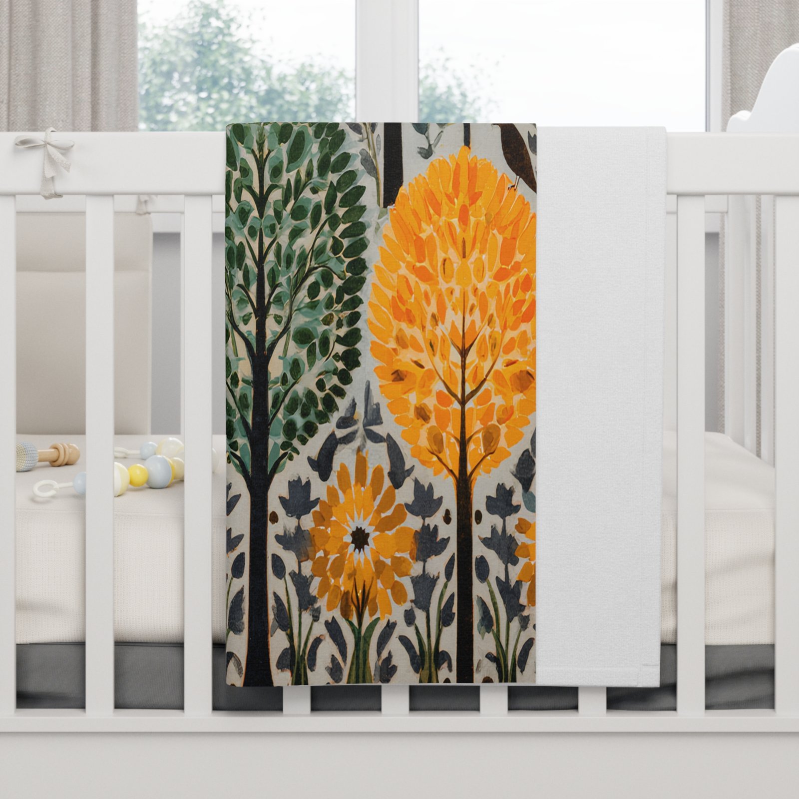 Cozy Floral Baby Blanket | Soft Fleece Nursery Decor, Baby Shower Gift, Newborn Blanket, Toddler Comfort, Floral Print