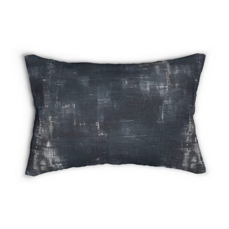 Chic Dark Textured Lumbar Pillow, Modern Home Decor, Accent Cushion, Cozy Living Room, Gift for Housewarming, Sofa Pillow