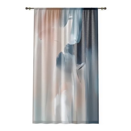 Abstract Modern Window Curtain - Soft Serenity Decor for Living Room, Bedroom, Privacy Treatment, Home Design