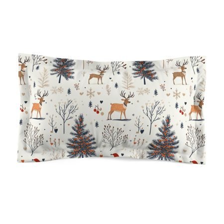 Cozy Holiday Pillow Sham, Festive Bedding, Christmas Decor, Winter Home Accessories, Cute Animal Design