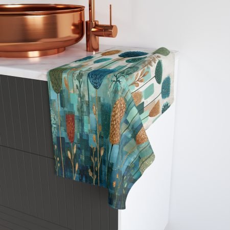 Floral Hand Towel, Decorative Bathroom Towel, Gift for Home Decor, Kitchen Towel, Boho Towel, Eco-Friendly, Housewarming Gift