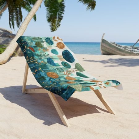 Vibrant Floral Beach Towel, Decorative Poolside Throw, Summer Gift for Beach Lovers, Spa Day Essential, Travel Accessory
