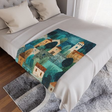 Cozy Landscape Minky Blanket | Soft Throw for Home, Warm Gift for All Occasions, Snuggle Up | Perfect for Kids, Adults, Baby Showers