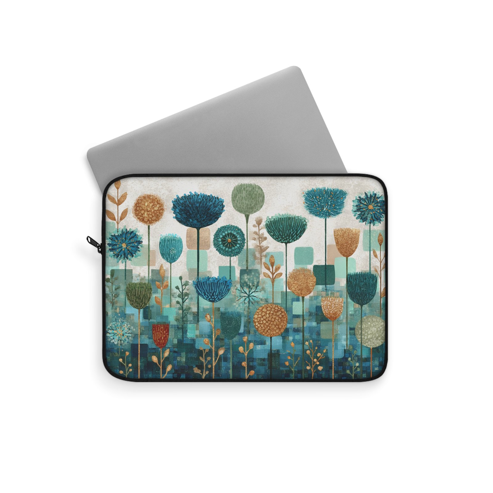Floral Laptop Sleeve, Trendy Computer Case, Artistic Tech Accessory, Gift for Students, Stylish Work from Home Essentials