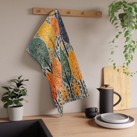 Vibrant Floral Tea Towels - Kitchen Decor, Gifts for Home, Nature Lovers, Eco-Friendly Kitchen, Housewarming Essentials