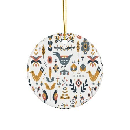 Elegant Double-Sided Decorative Ceramic Ornaments, Boho Christmas Decor, Holiday Gifts, Tree Ornaments, Festive Home Accents, Unique [...]