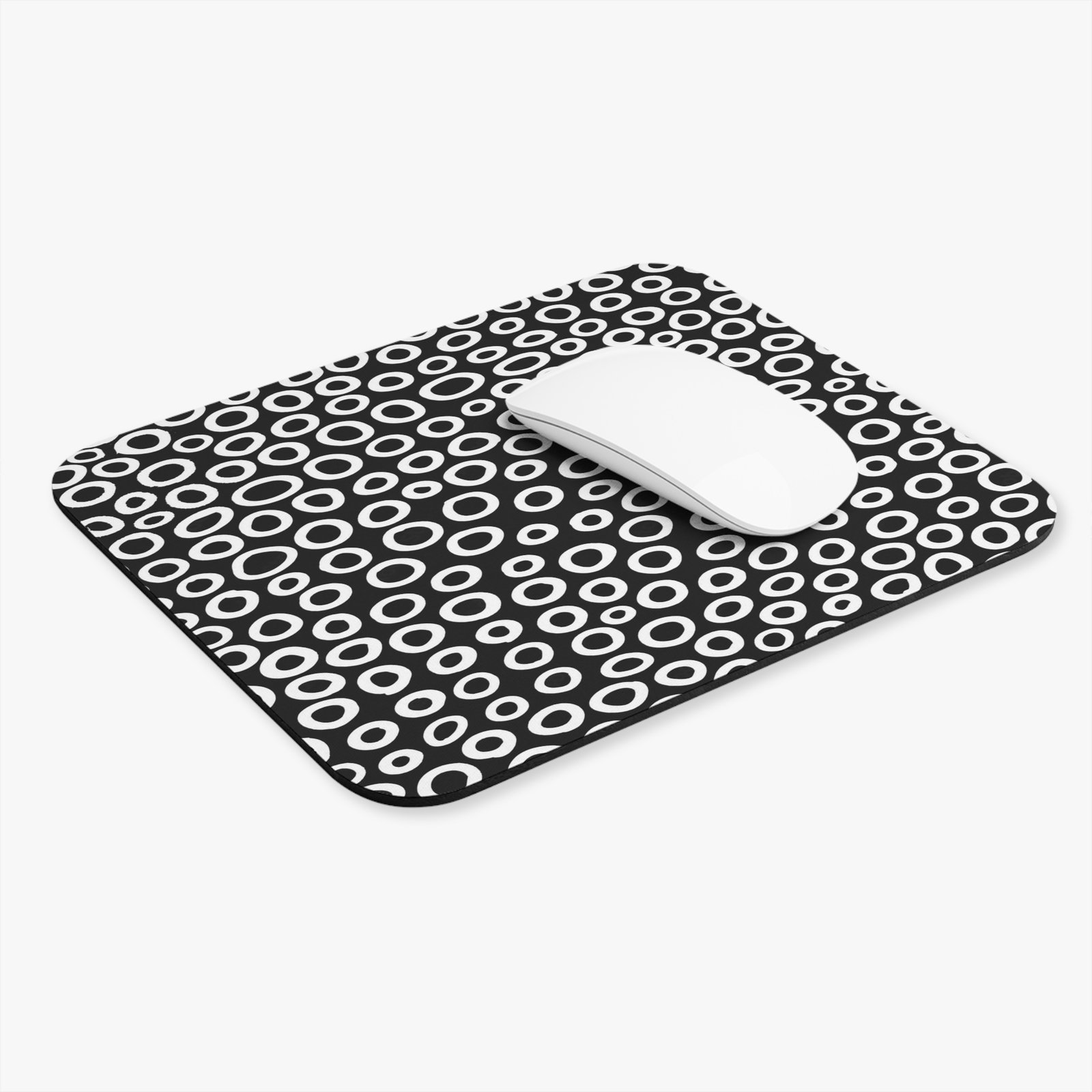 Stylish Modern Mouse Pad, Chic Office Decor, Functional Gift for Gamers, Minimalist Desk Accessory, Black and White Design - Image 2