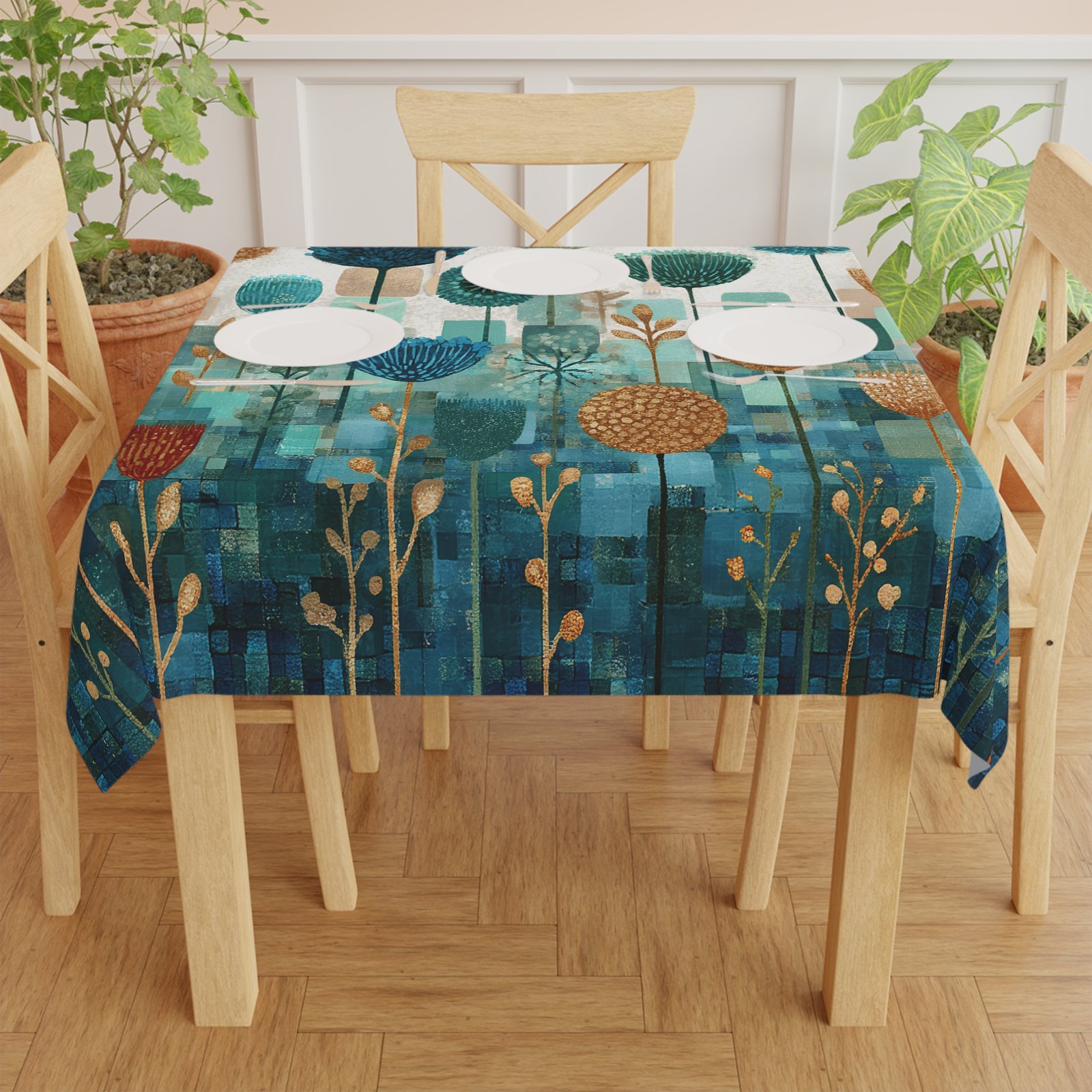 Vibrant Floral Tablecloth - Colorful Decor for Dining, Boho Home Style, Unique Gifts, Spring & Summer Celebrations - Image 3