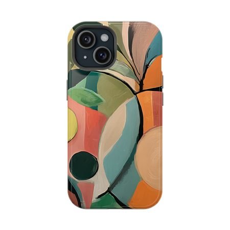 Colorful Magnetic Phone Case, Abstract Art Mobile Cover, Stylish Tech Accessory, Vibrant Design iPhone Protector, Unique Gift Idea