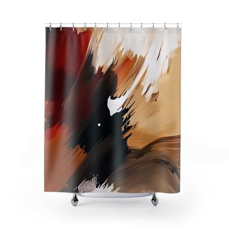 Abstract Art Shower Curtain, Boho Bathroom Decor, Modern Home Style, Unique Gift Idea, Art-Inspired Decor