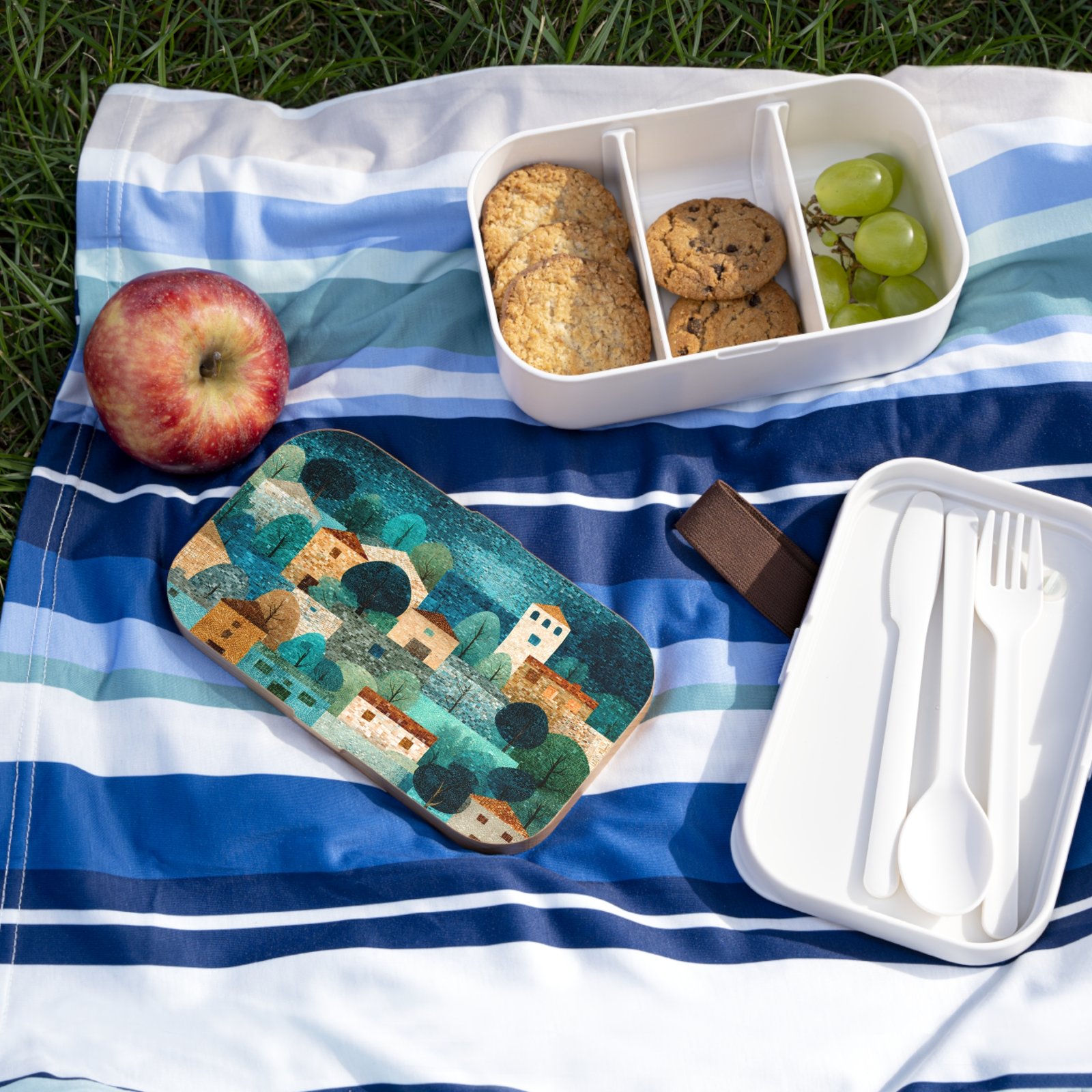 Artistic Bento Lunch Box - Eco-Friendly Container for Kids & Adults, Perfect for School, Work, Picnic, Travel, Gift Idea - Image 2