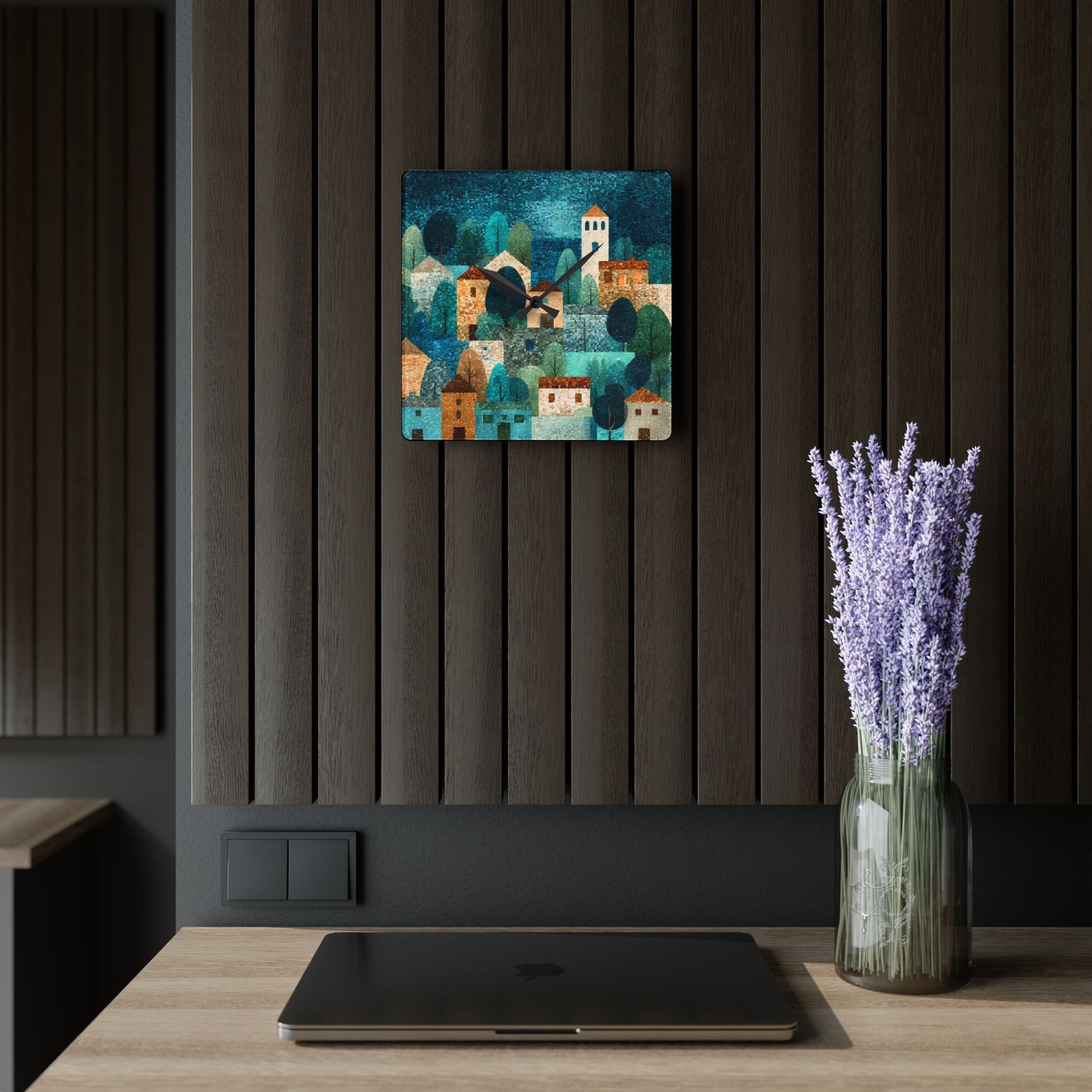 Artistic Acrylic Wall Clock, Colorful Home Decor, Unique Gift, Kitchen Wall Art, Modern Timepiece - Image 3