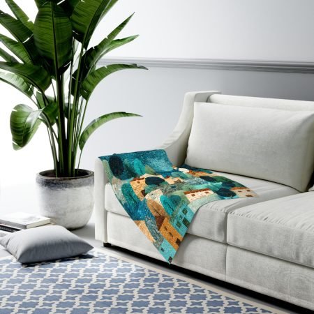 Cozy Baby Swaddle Blanket - Modern Nursery Decor, Soft Newborn Gift, Baby Shower Present, Eco-Friendly Sleep Wrap, Art-Inspired