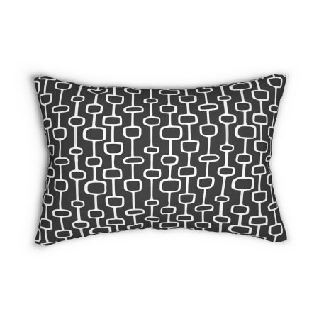 Modern Geometric Lumbar Pillow, Accent Cushion, Home Decor, Office Pillow, Gift for Her, Minimalist Design, Stylish Throw Pillow