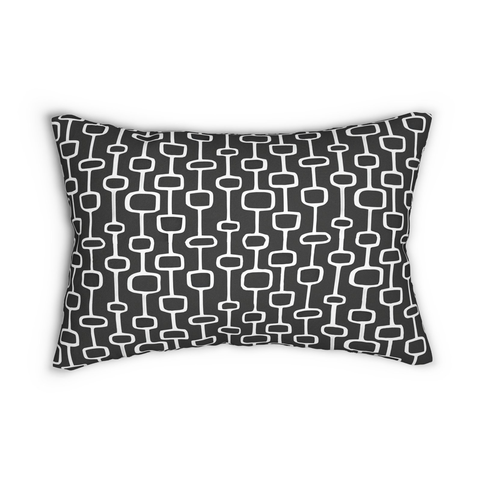 Modern Geometric Lumbar Pillow, Accent Cushion, Home Decor, Office Pillow, Gift for Her, Minimalist Design, Stylish Throw Pillow