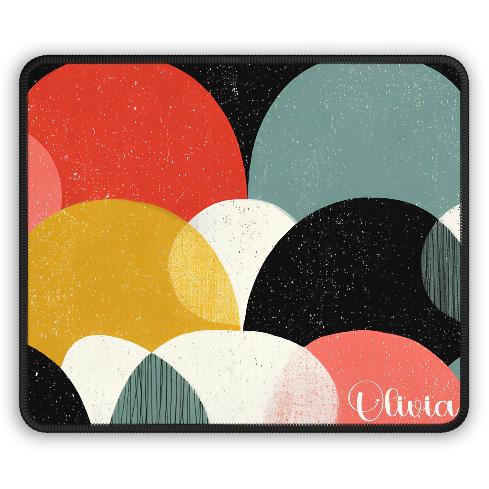 Artistic Gaming Mouse Pad with Colorful Geometric Design, Perfect for Gamers, Home Office Décor, Unique Gift Idea, Desk Accessories