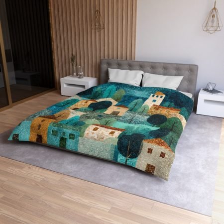 Artistic Microfiber Duvet Cover – Cozy Home Decor, Bedroom Makeover, Gift for Housewarming, Bohemian Style