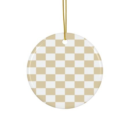 Chic Ceramic Ornaments - Stylish 2-Sided Holiday Decor, Tree Decorations, Gift Tags, Home Accents, Set of 1, 3, 5, or 10