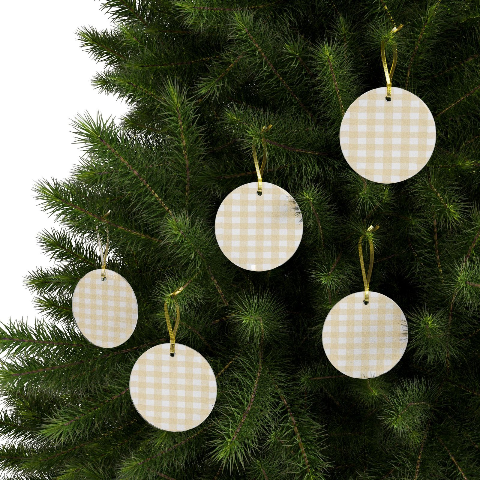 Chic Gingham Glass Ornaments for Holiday Decor, Rustic Tree Decorations, Handmade Gifts, Farmhouse Style, Seasonal Keepsakes - Image 8