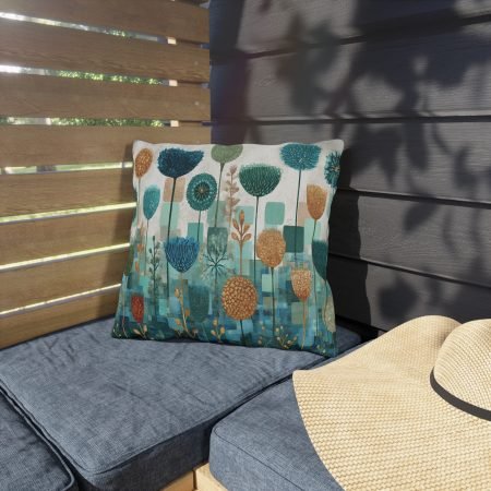 Colorful Floral Outdoor Pillows, Boho Garden Decor, Patio Cushion, Summer Furniture Accent, Gift for Nature Lovers