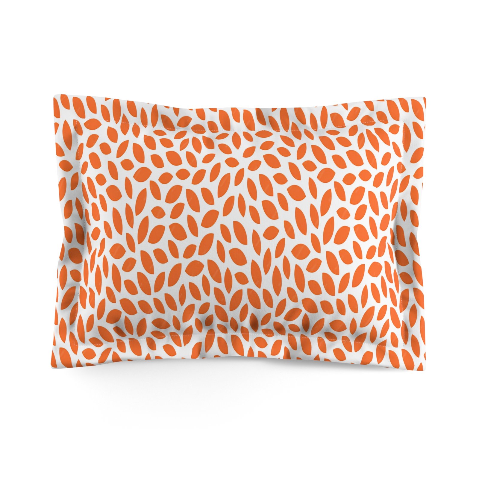 Vibrant Orange Leaf Pattern Microfiber Pillow Sham, Decorative Pillow Case, Bedroom Decor, Home Accents, Cozy Gift, Seasonal Bedding - Image 2