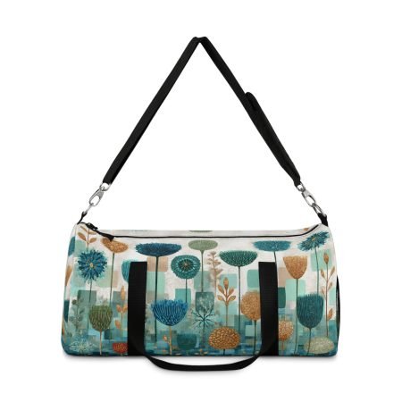 Floral Pattern Duffel Bag - Travel Gym Bag, Weekender Bag, Workout Duffel, Gift for Her, Blossom Weekender