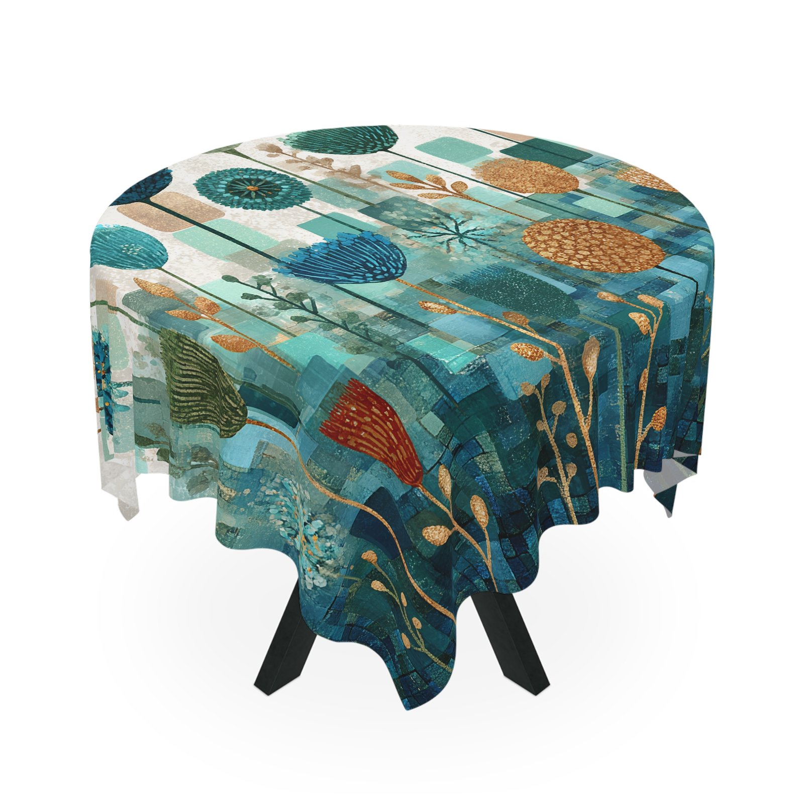 Vibrant Floral Tablecloth - Colorful Decor for Dining, Boho Home Style, Unique Gifts, Spring & Summer Celebrations - Image 2