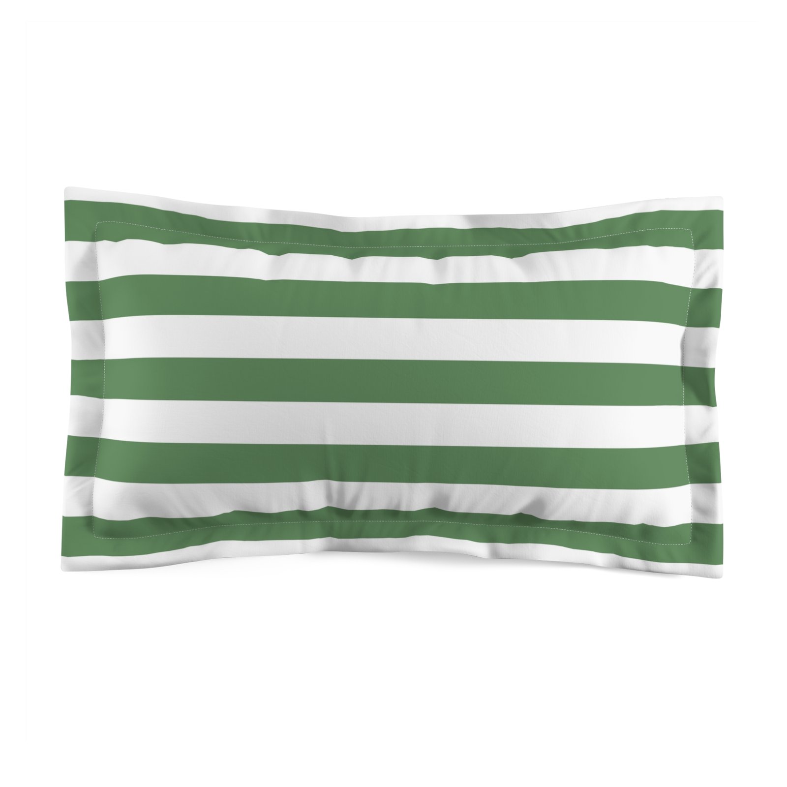 Stylish Microfiber Pillow Sham - Green Striped Bedding, Modern Home Decor, Gift for Housewarming, Cozy Bedroom Accessory