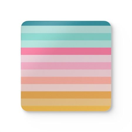 Vibrant Corkwood Coaster Set | Colorful Drink Coasters for Home Decor, Kitchen Accessories, Family Gatherings, Housewarming Gifts, Parties