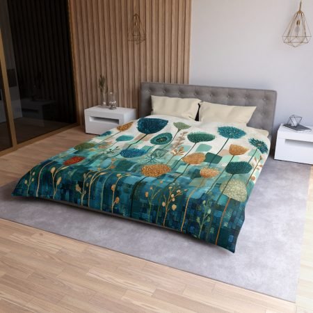 Floral Microfiber Duvet Cover | Cozy Home Decor, Flower Print Bedding, Boho Style, Bedroom Makeover, Eco-Friendly Linens