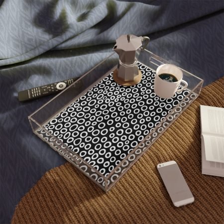 Stylish Acrylic Serving Tray - Modern Home Decor, Perfect for Entertaining, Gift for Hostess, Kitchen or Dining Accessory
