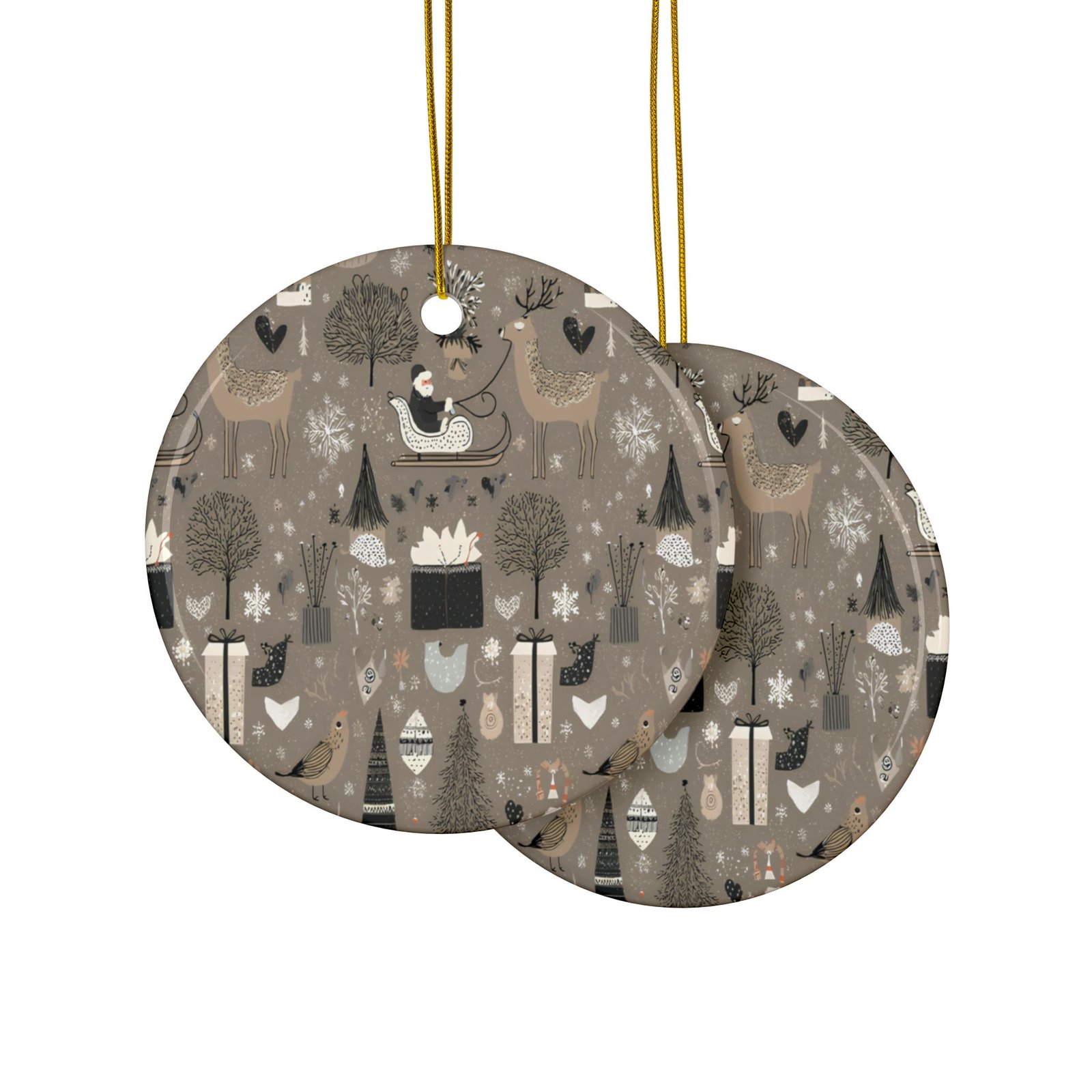 Ceramic Ornaments, 2-Side Print, (1pc, 3pcs, 5pcs, 10pcs) - Image 14