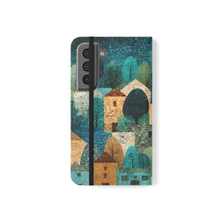 Artistic Flip Case with Landscape Design, Phone Protector, Gift for Travelers, Unique Phone Cover, Cute Accessory