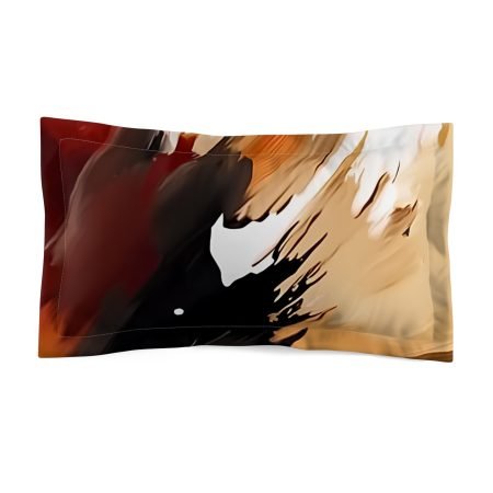 Abstract Art Microfiber Pillow Sham, Modern Bedroom Decor, Gift for Home, Boho Bedding, Stylish Pillow Cover