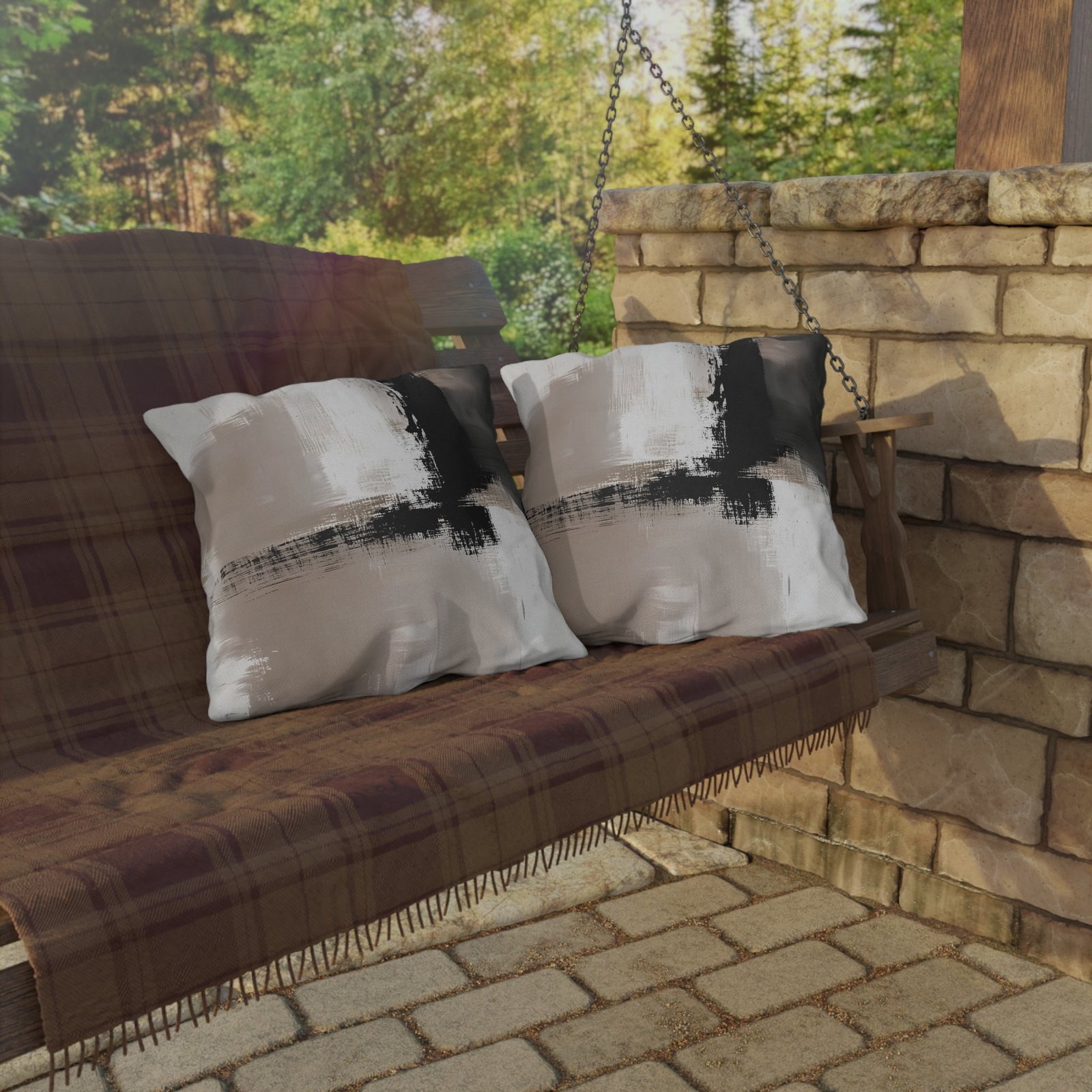 Stylish Outdoor Pillows in Abstract Design, Patio Decor, Modern Pillow Cases, Garden Cushions, Cozy Outdoor Living - Image 16