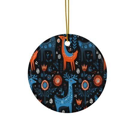 Whimsical Ceramic Ornaments, Colorful Decor, Holiday, Gift, Tree Decorations, Home Decor, Eco-Friendly