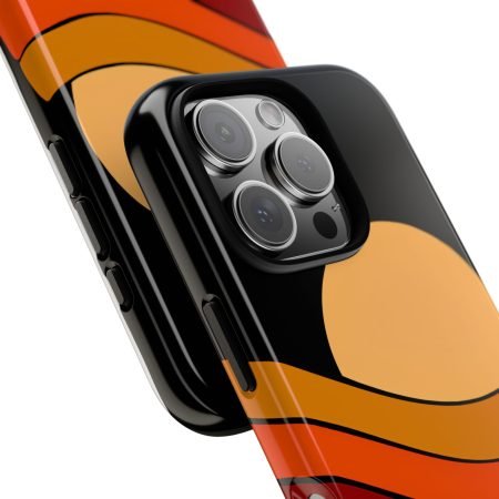 Sunset Waves Phone Case, Tough Phone Cover, Vibrant Sunset Design, Trendy Gift for Tech Lovers, Boho Style Accessory