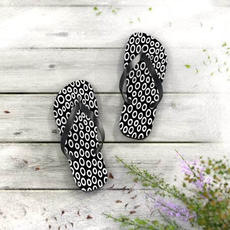 Chic Patterned Flip Flops - Stylish Summer Sandals, Beach Essentials, Poolside Footwear, Vacation Ready, Trendy Summer Accessories
