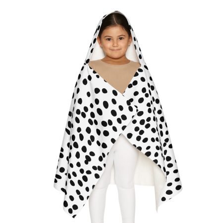 Youth Hooded Towel with Fun Polka Dots, Perfect for Summer Beach Days, Bath Time, Pool Parties, Gift for Kids
