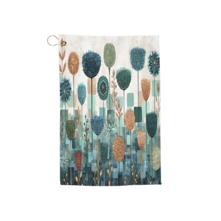 Chic Floral Golf Towels | Stylish Golf Accessories, Gift for Golf Lovers, Greenery Design, Unique Golf Gifts, Home & Outdoor Use
