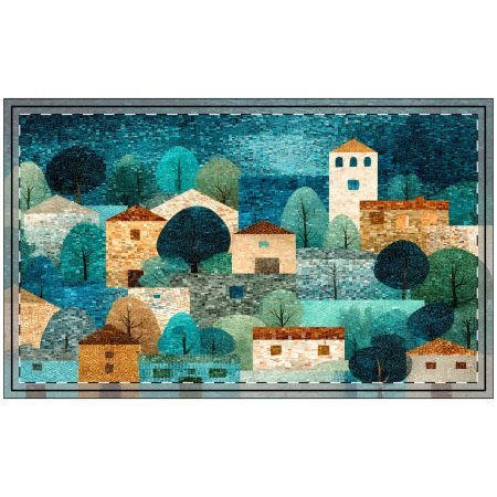 Charming Cottage Scene Doormat | Cozy Welcome Mat for Home, Unique Housewarming Gift, Outdoor Decor, Vibrant Entryway Rug, Seasonal Decor