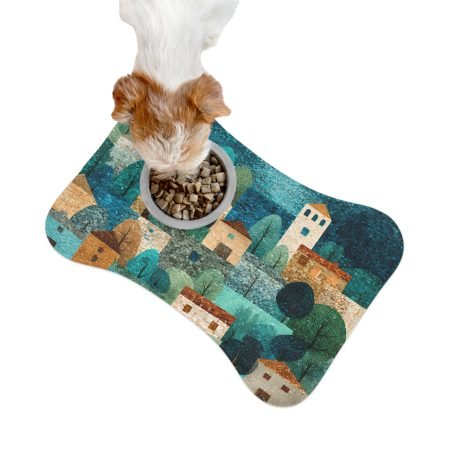 Rustic Pet Feeding Mats for Dogs, Stylish Dog Bowls, Dog Feeding Station, Home Decor, Pet Gifts, Eco-Friendly Design