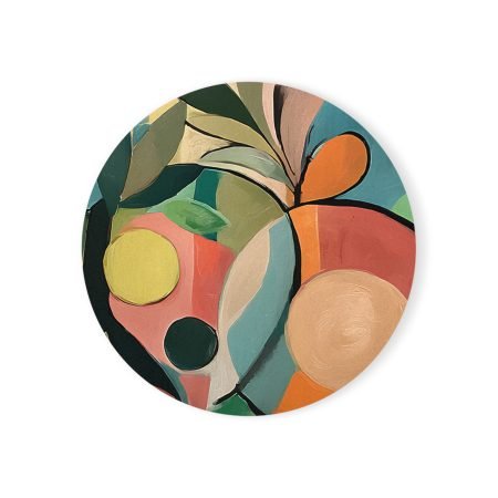 Colorful Abstract Cork Back Coaster Set | Stylish Table Decor, Unique Gift for Home, Art Lovers, Housewarming, Eco-Friendly Coasters